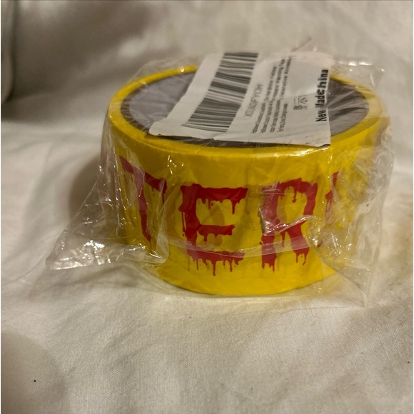 2 Caution Tape Yellow Do Not Enter Warning Tape Halloween decoration lot of 2 - Picture 2 of 10